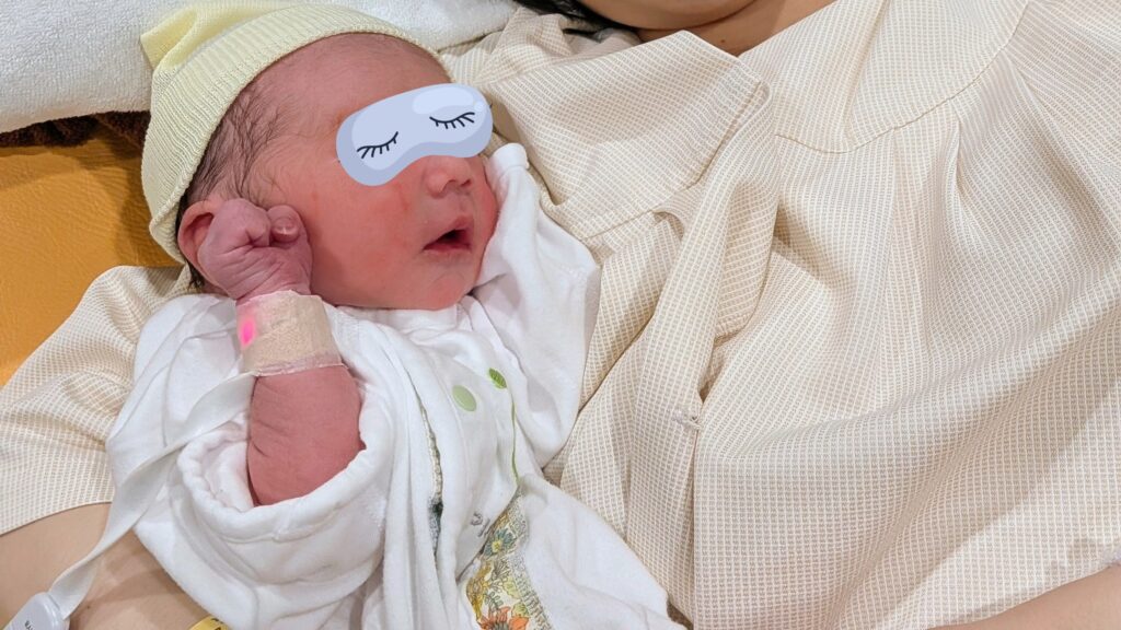 次男を産んだ時の写真。